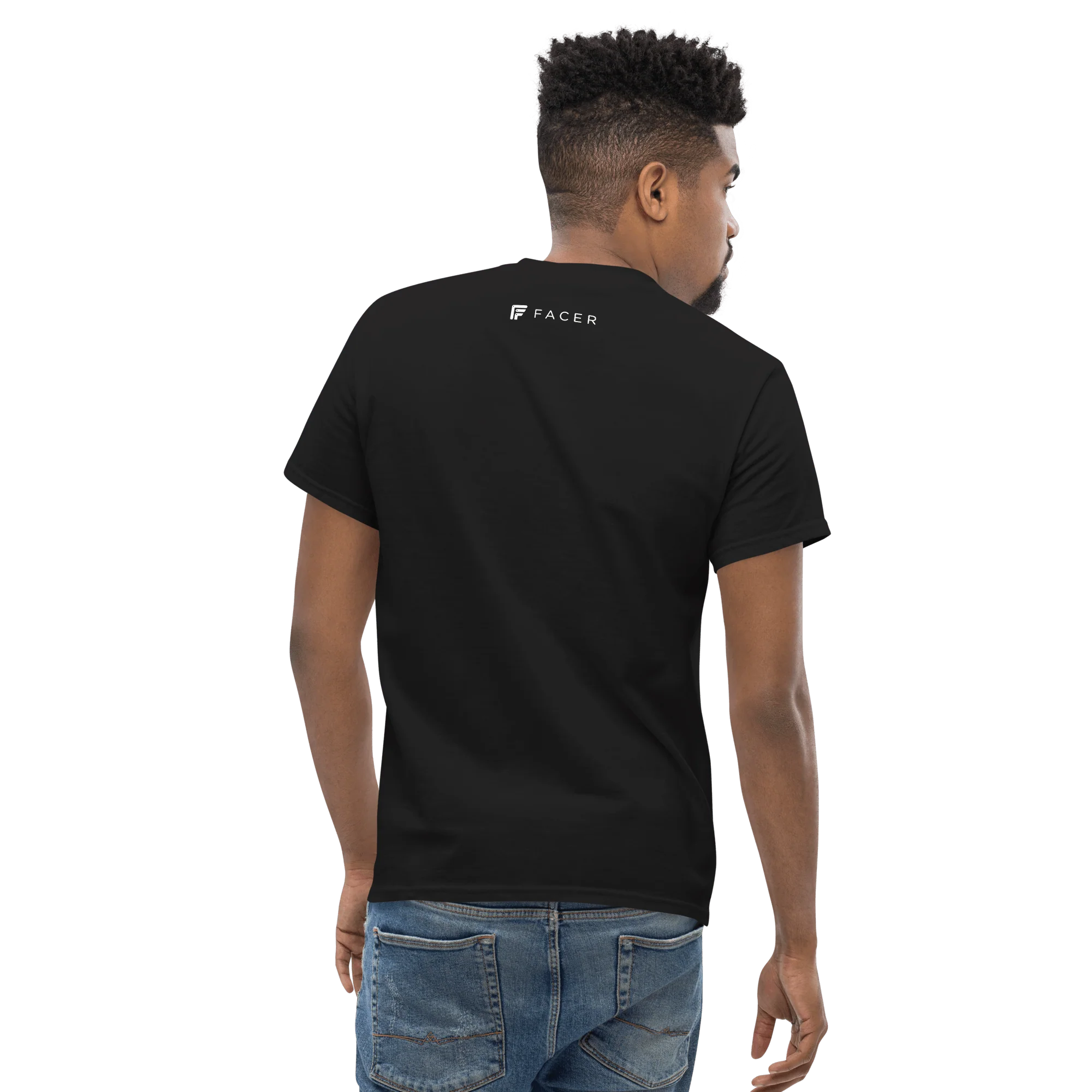 Facer classic T-shirt for men - Small white logo - Image 4