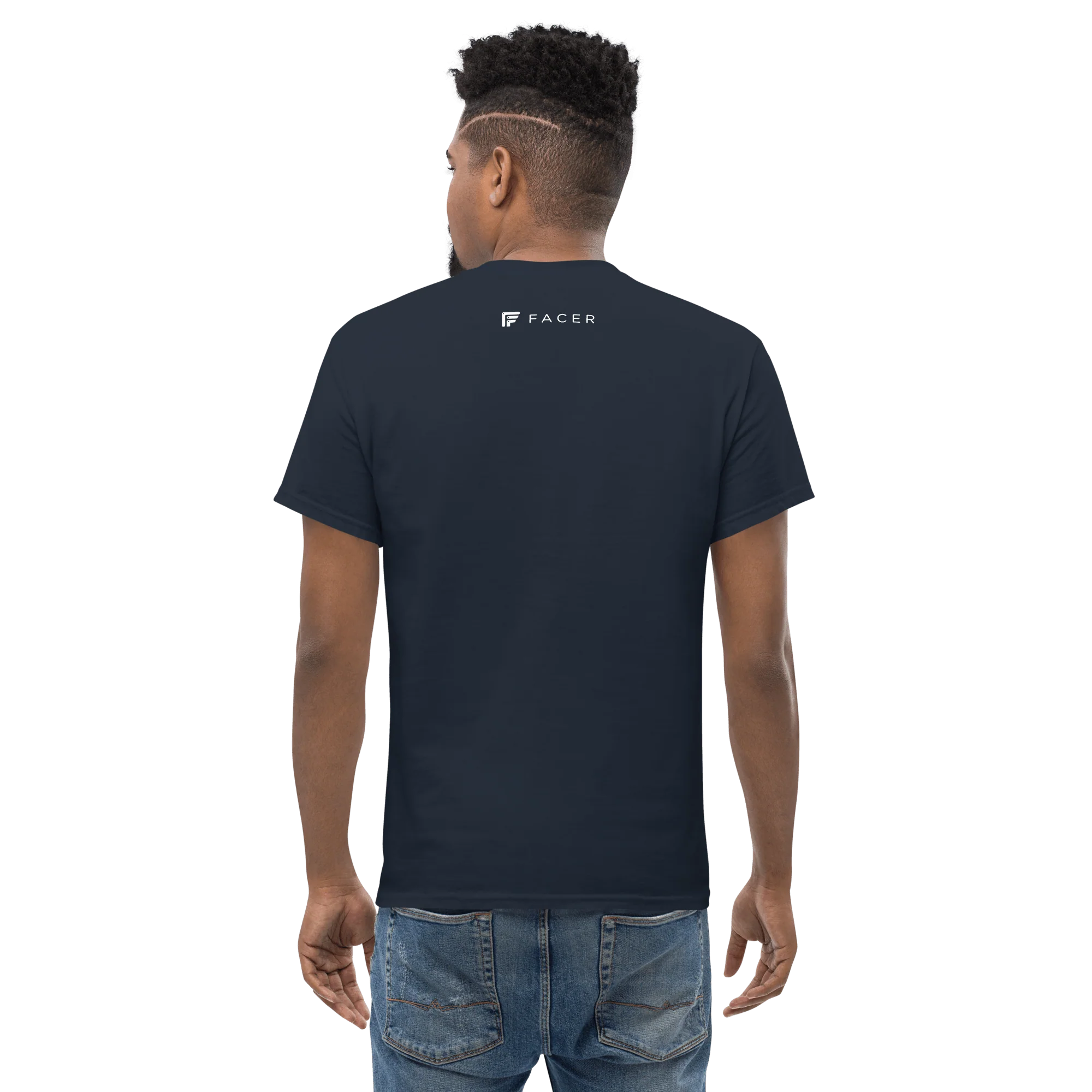 Facer classic T-shirt for men - Small white logo - Image 7