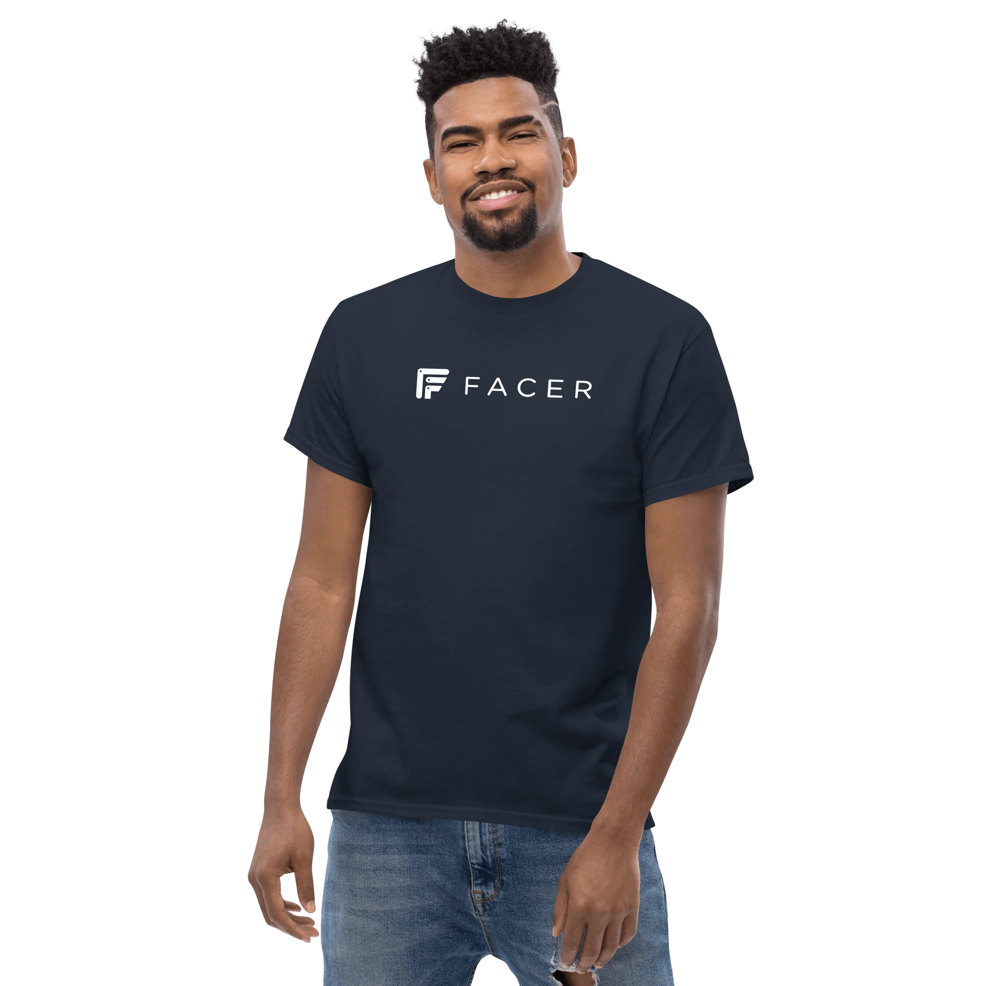 Facer classic T-shirt for men - White logo - Image 12