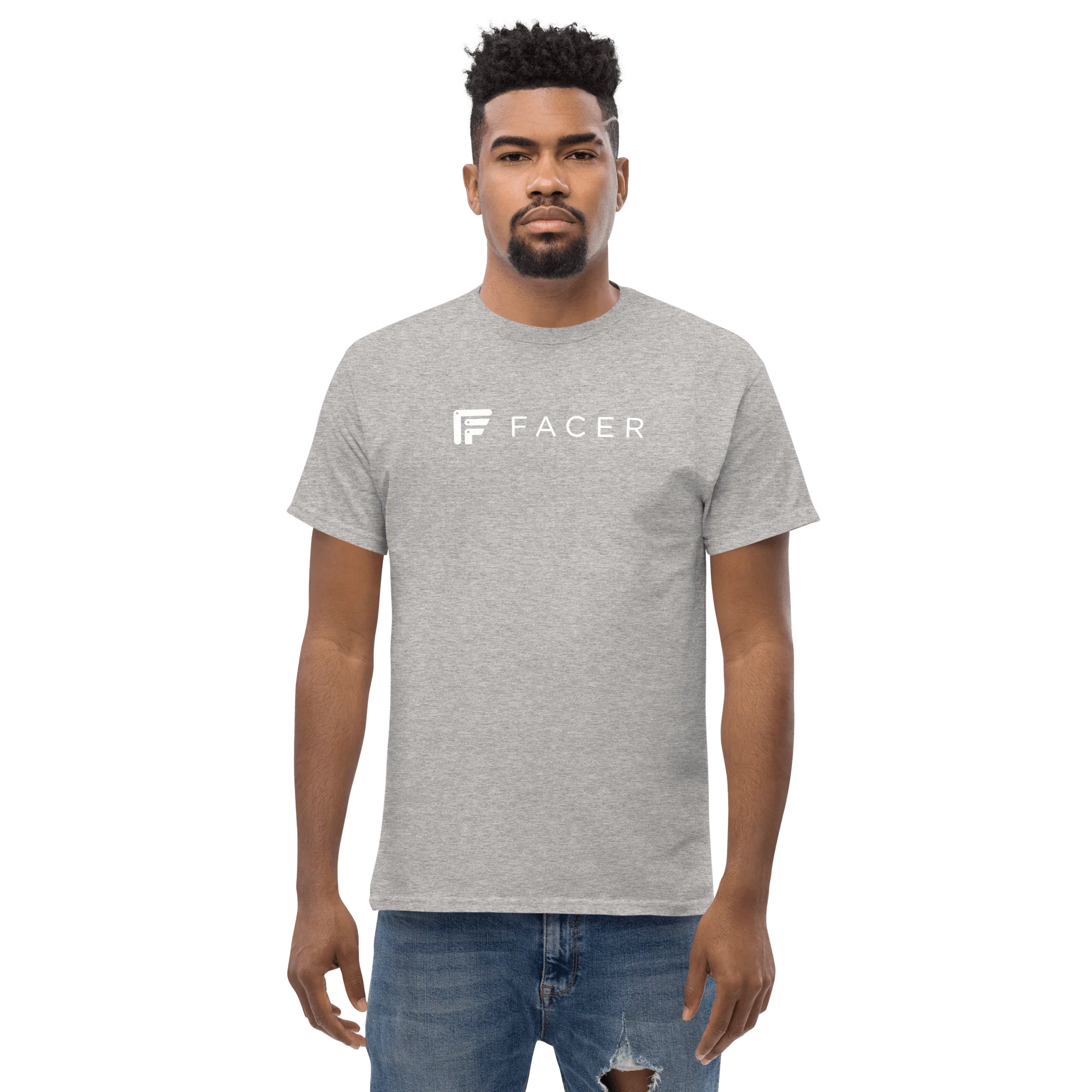 Facer classic T-shirt for men - White logo - Image 23