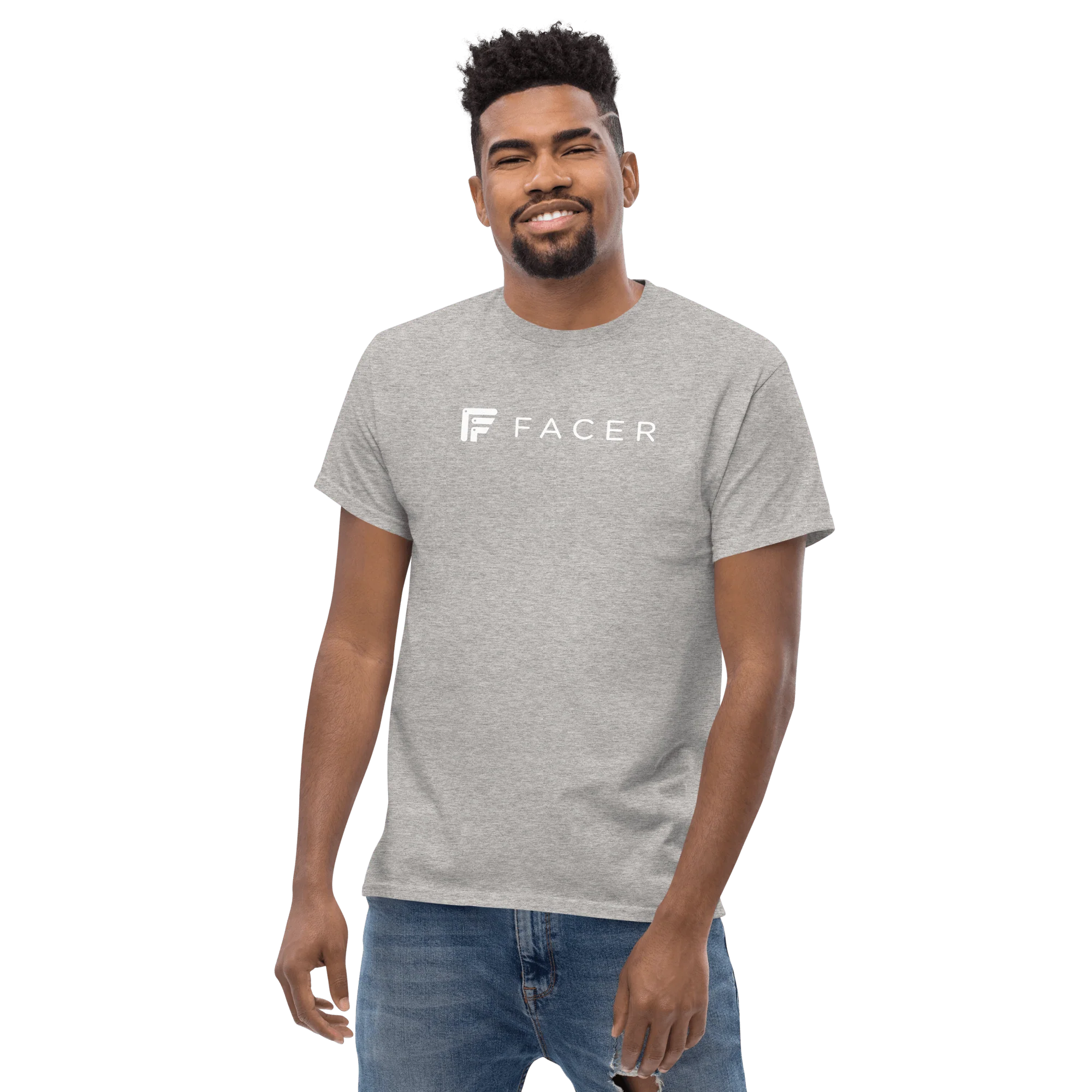 Facer classic T-shirt for men - White logo - Image 24