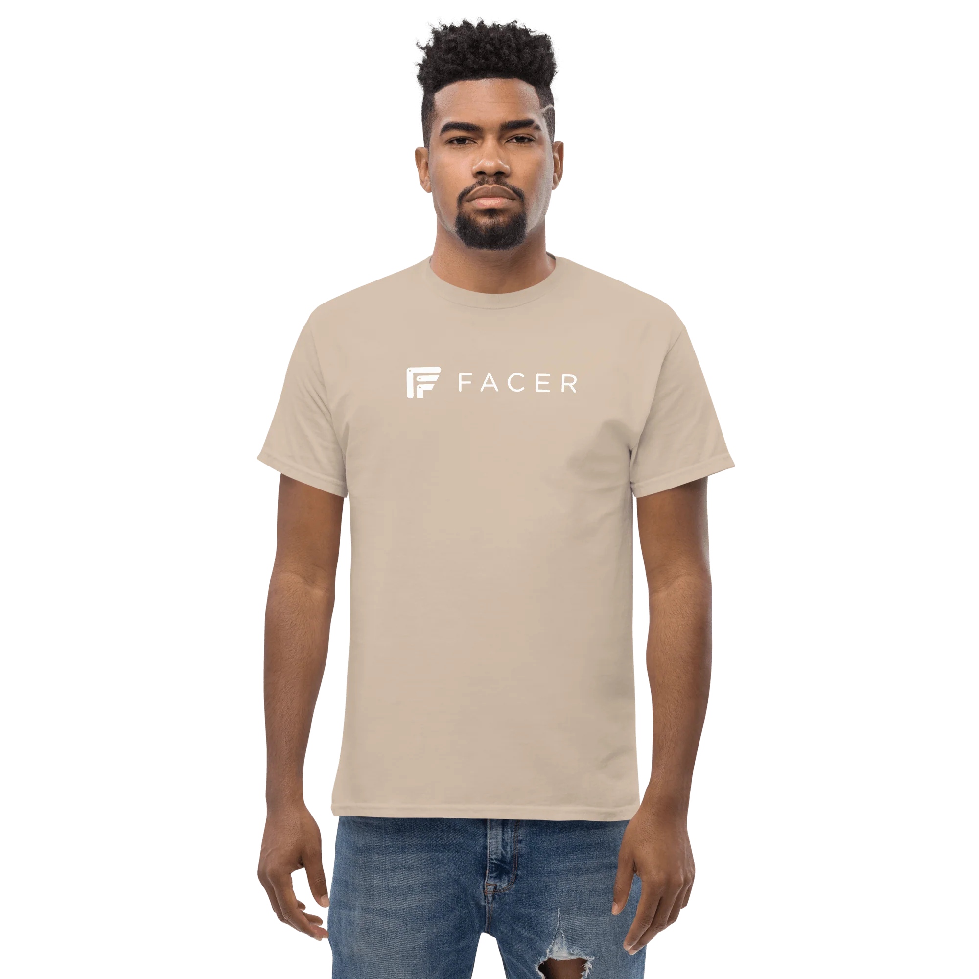 Facer classic T-shirt for men - White logo - Image 27