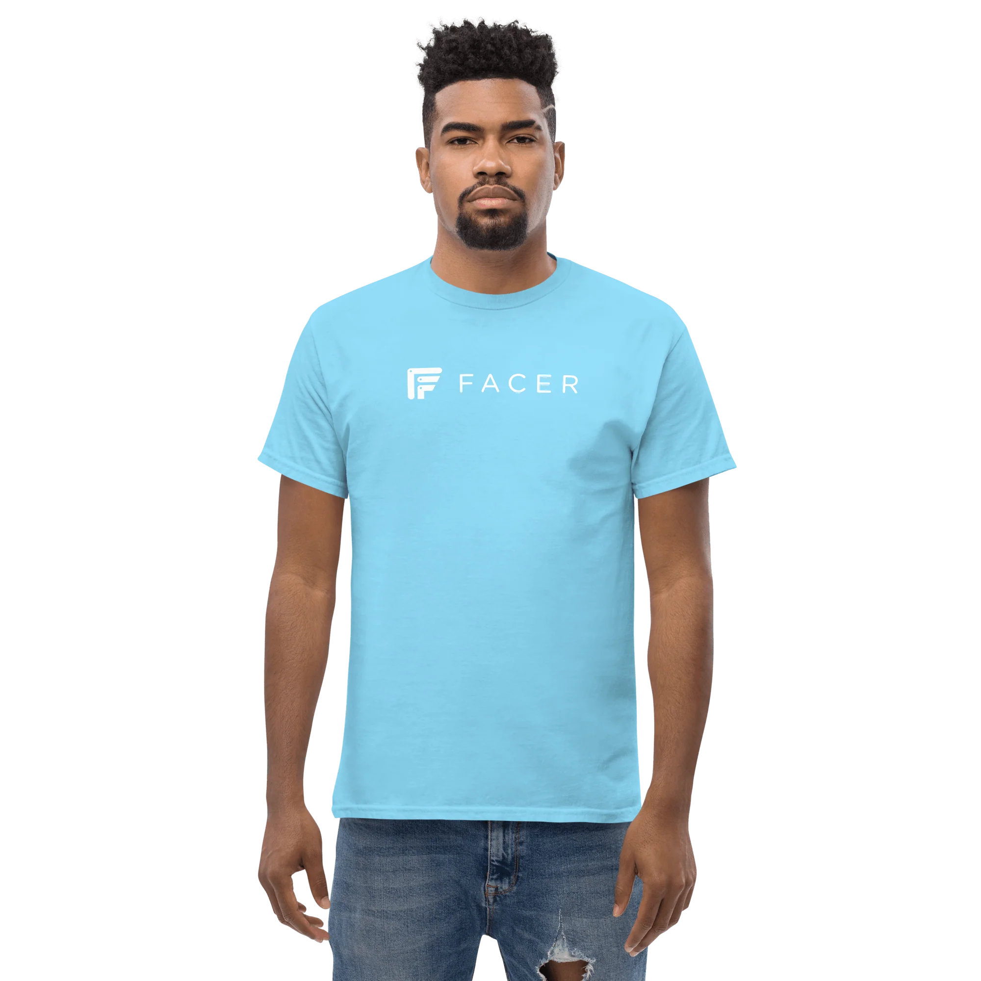 Facer classic T-shirt for men - White logo - Image 31