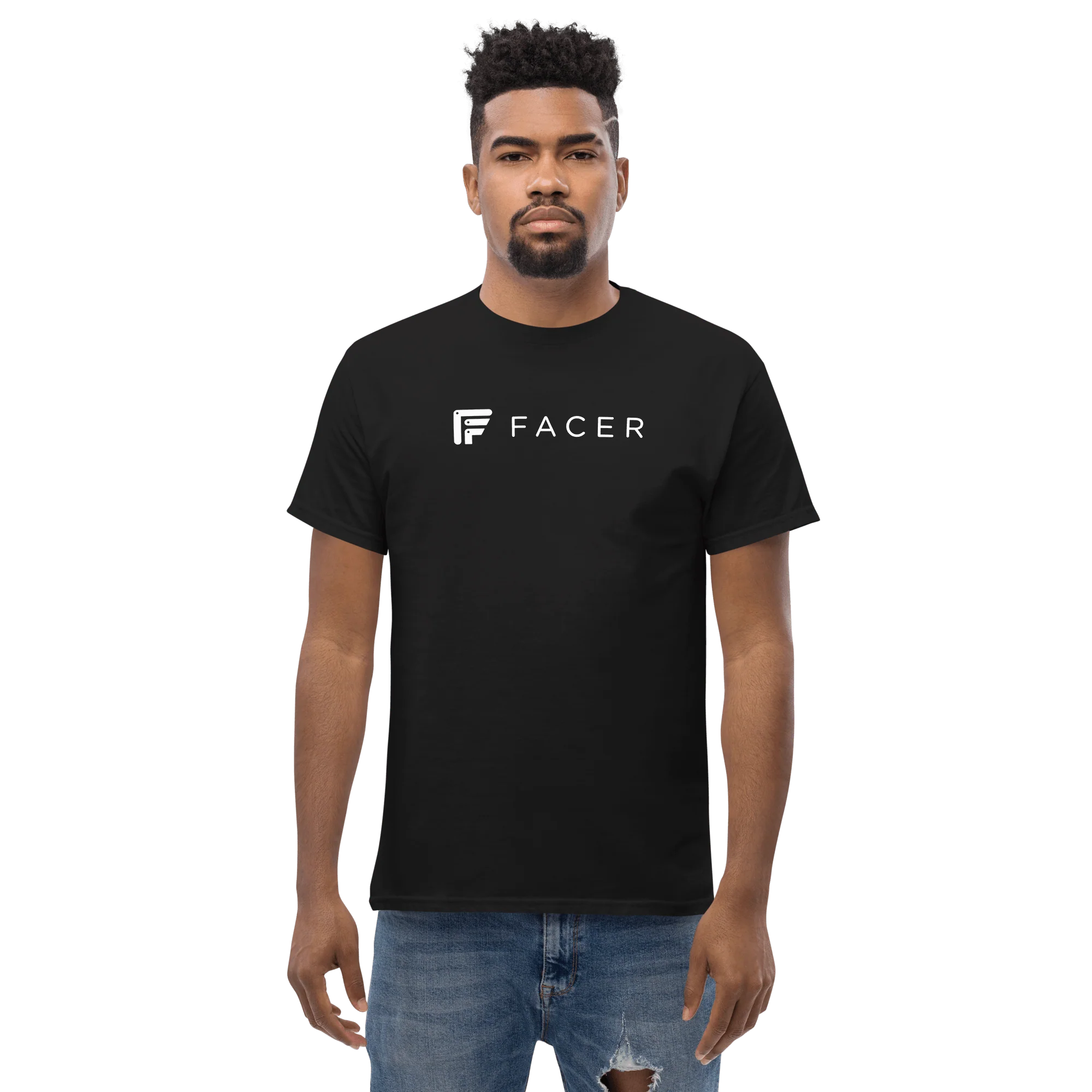 Facer classic T-shirt for men - White logo - Image 8