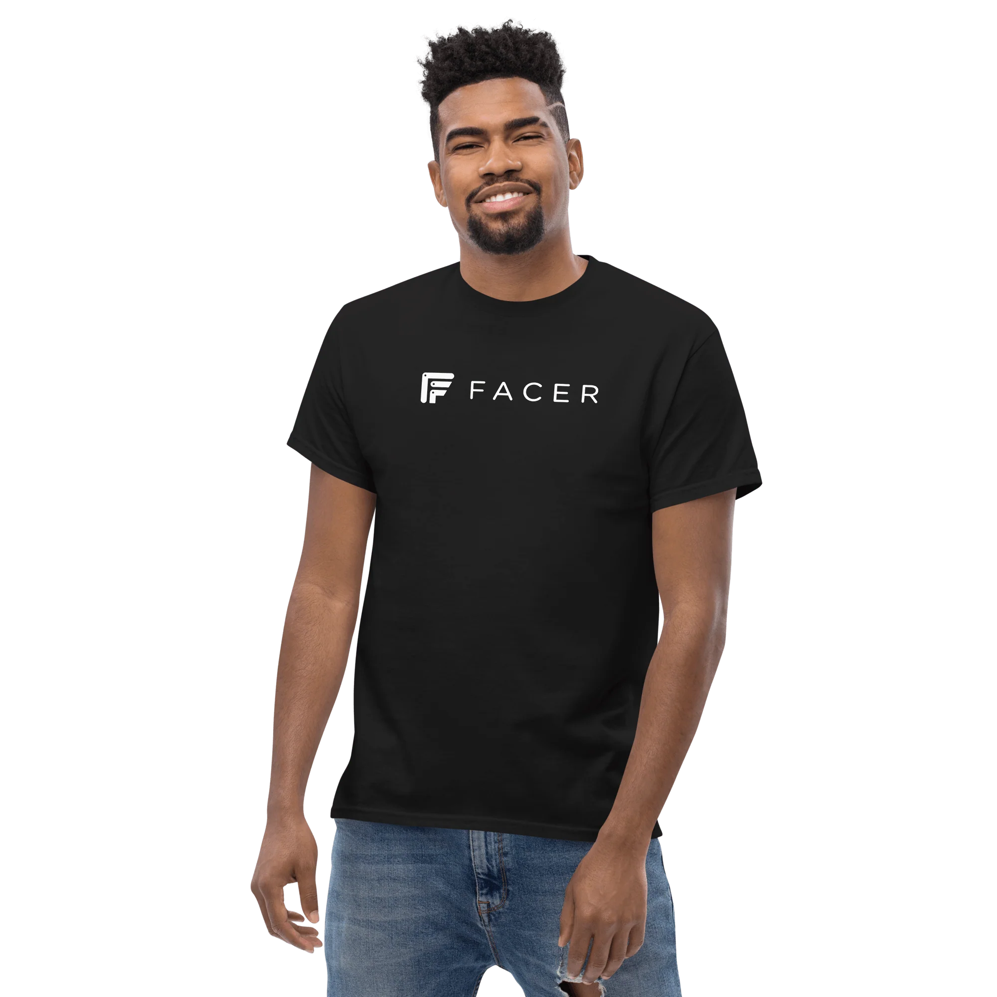 Facer classic T-shirt for men - White logo - Image 9